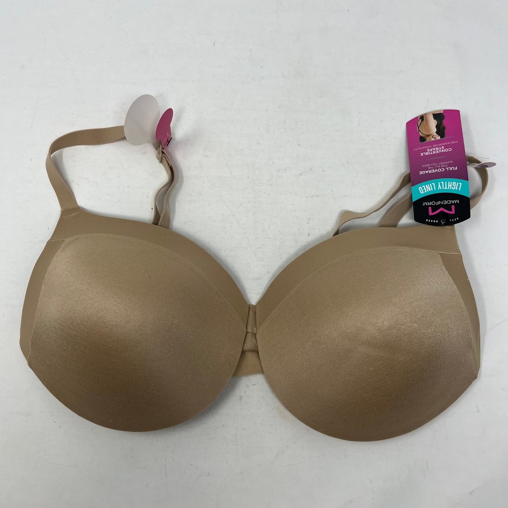 Maidenform 09436 Comfort Devotion Full Coverage Bra Beige 34D Convertible Straps